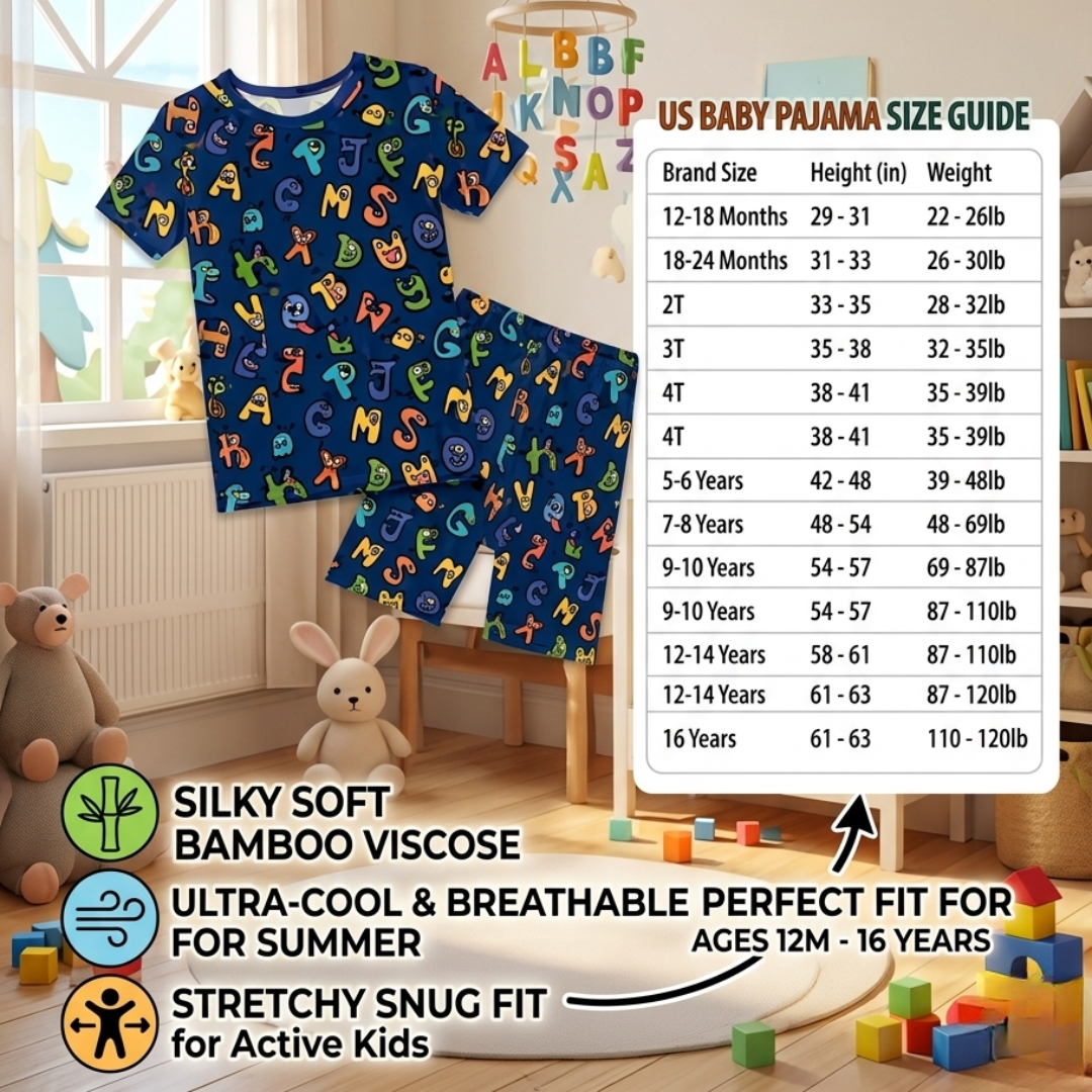 Bamboo Viscose Pajama Set w/Short Sleeve Shirt & Shorts