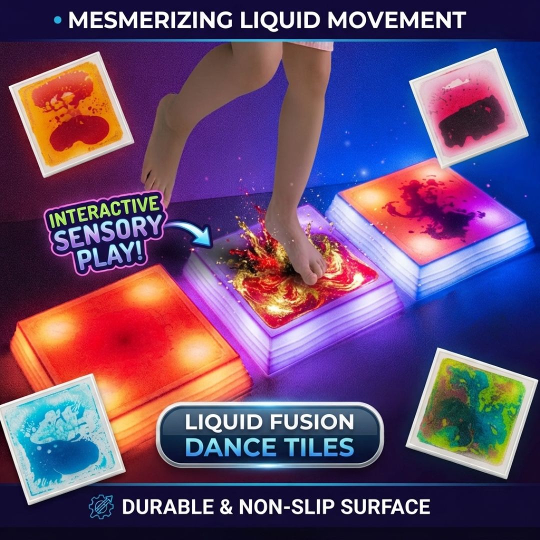 Sensory Interactive Liquid Motion Tiles- 12×12 Inch (3-Pack)