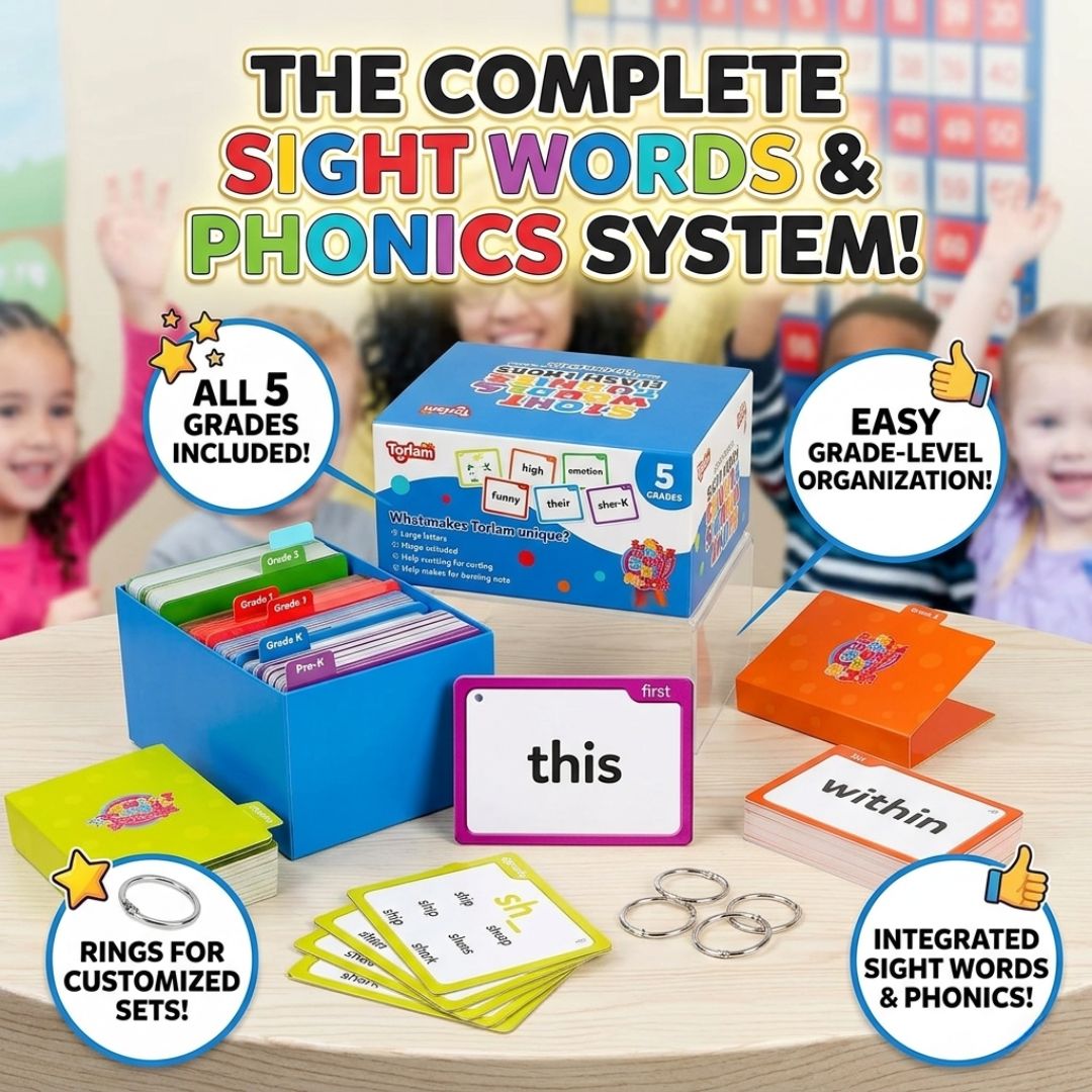 Sight Words & Phonics Flash Cards