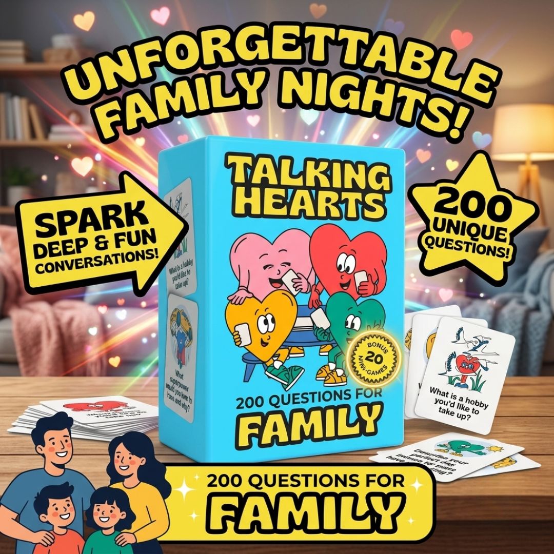 Talking Hearts Conversation Cards for Family