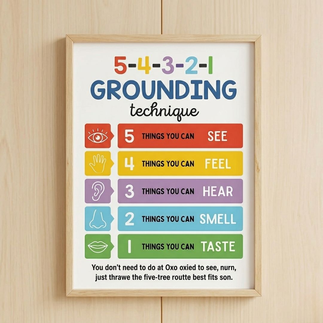12pcs Kids Calm Corner Poster Kit | Feelings Wheel & Emotions Chart for Classroom Decor