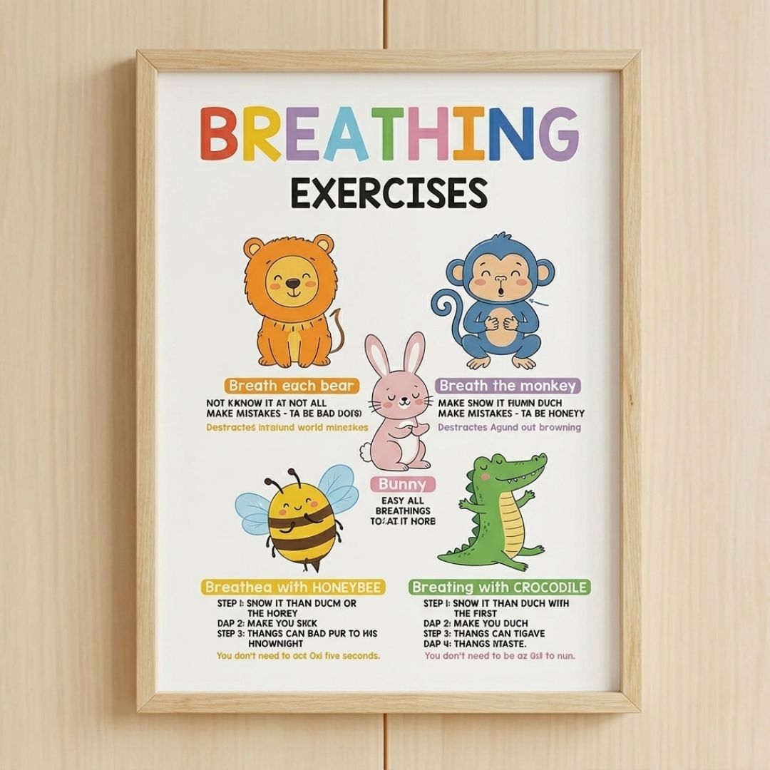 12pcs Kids Calm Corner Poster Kit | Feelings Wheel & Emotions Chart for Classroom Decor