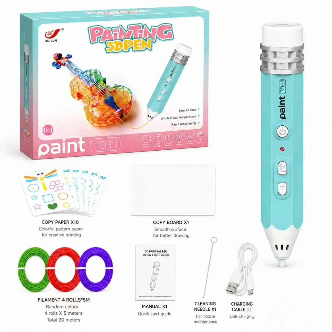 Kids Rechargeable 3D Print Pen Kit