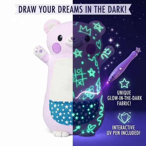Large Glow-in-the-Dark Stuffed Animal with Bolderglow Light Pen