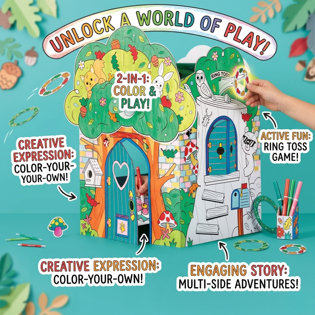 Color-Your-Own Tree House Fort