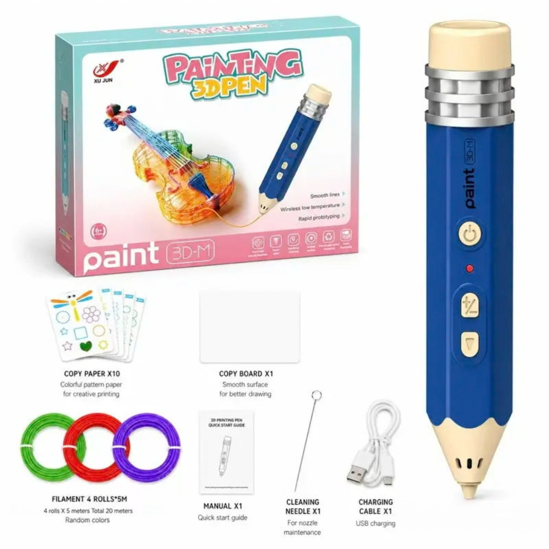 Kids Rechargeable 3D Print Pen Kit