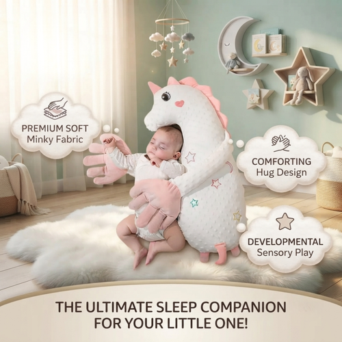 Baby Soothing Red Bean Stuffed Pillow - Automatic Patting Hand