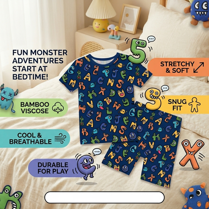 Bamboo Viscose Pajama Set w/Short Sleeve Shirt & Shorts
