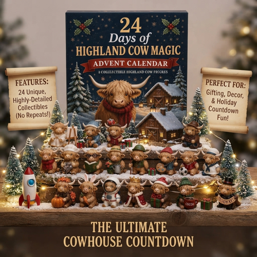 24 days of Highland Cow Magic Advent Calendar