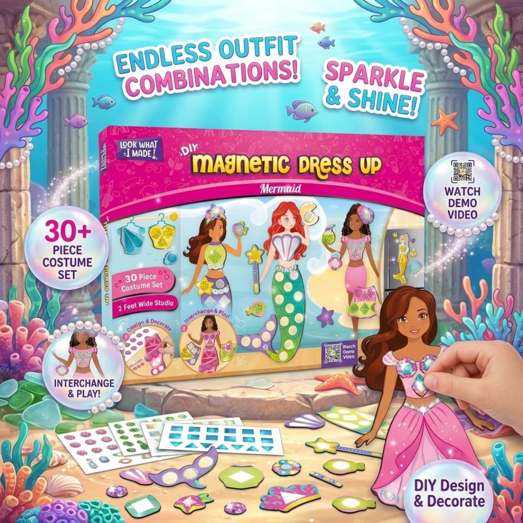 DIY Magnetic Dress-Up Mermaid