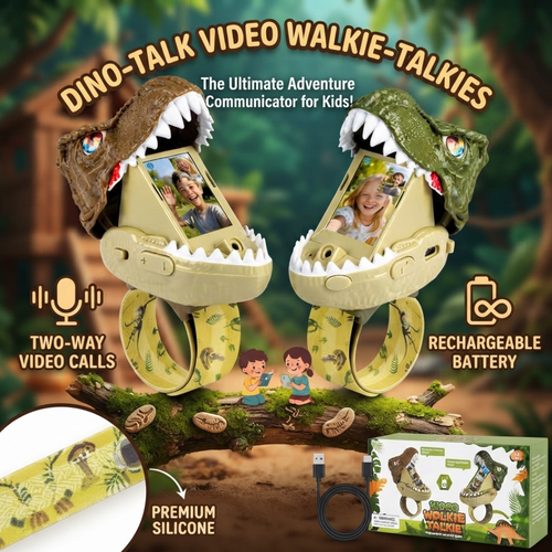 Dinosaur Video Walkie Talkies for Kids-2 Pack