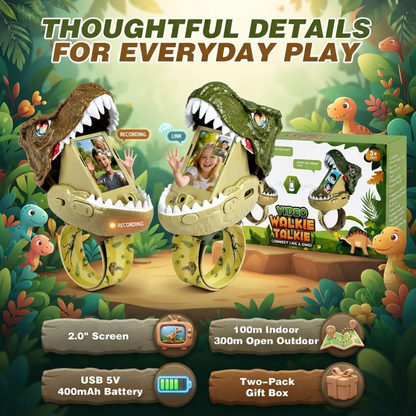 Dinosaur Video Walkie Talkies for Kids-2 Pack