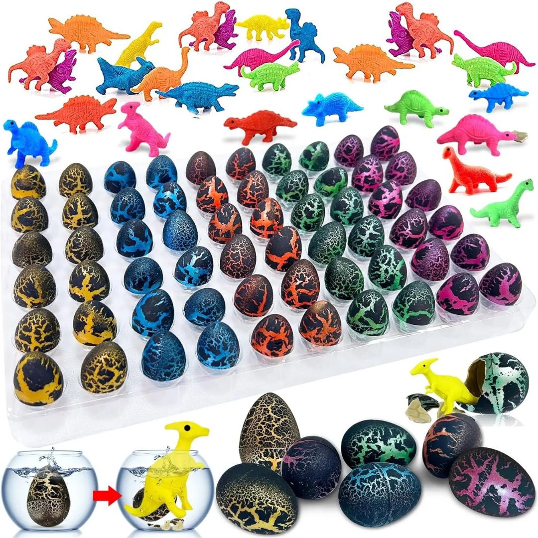 Small Hatching Dinosaur Eggs- 60pcs