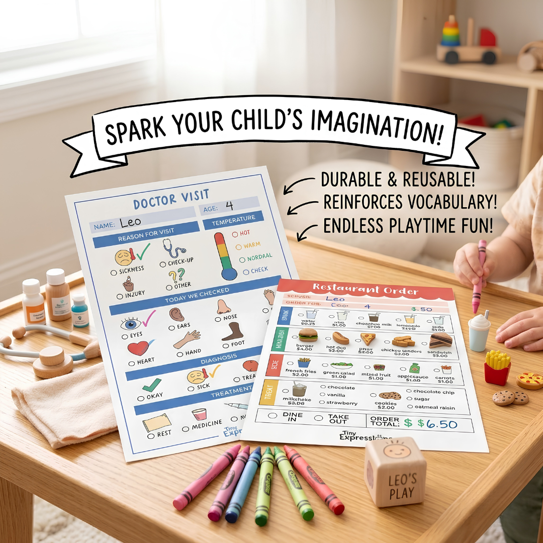 Kids Imaginative Play Notepads-2Pack