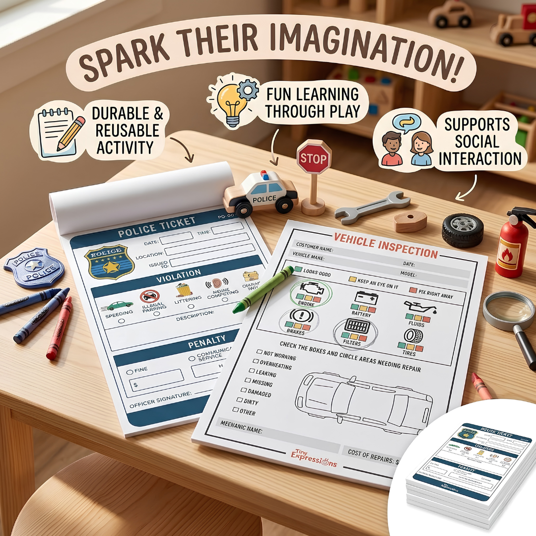 Kids Imaginative Play Notepads-2Pack