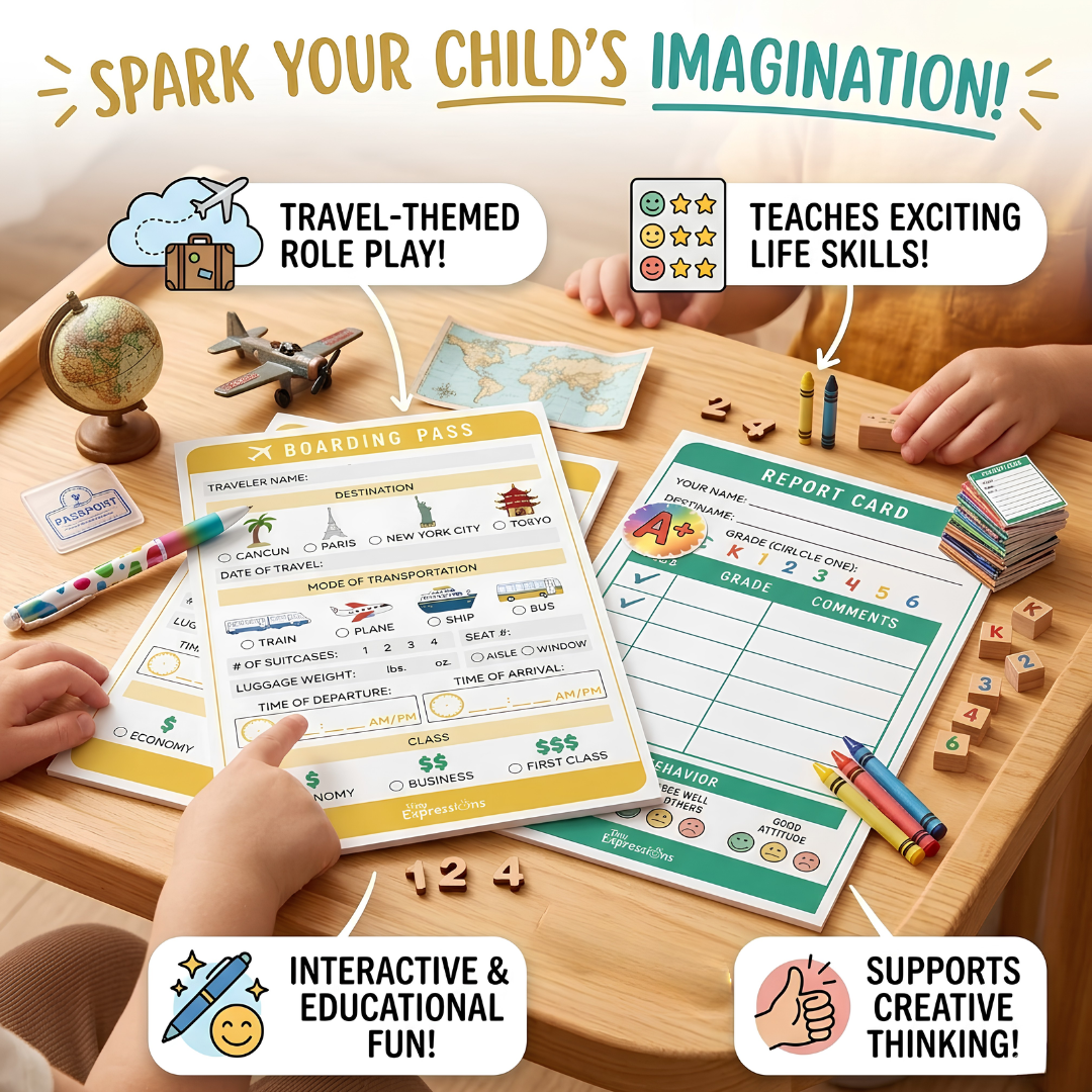 Kids Imaginative Play Notepads-2Pack