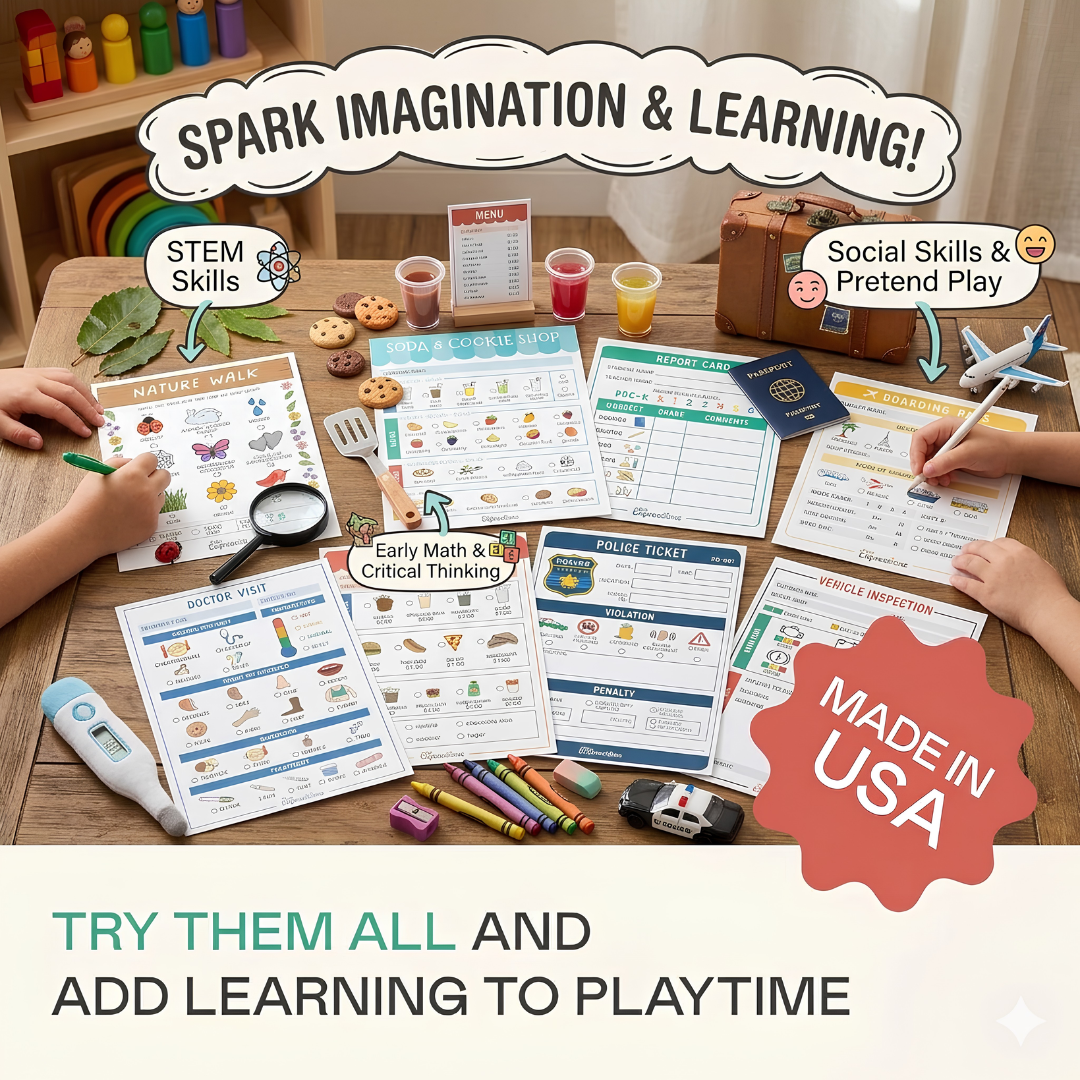 Kids Imaginative Play Notepads-2Pack