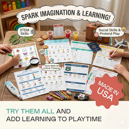 Kids Imaginative Play Notepads-2Pack