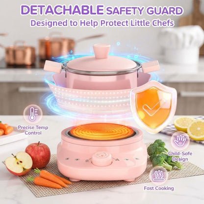 Kids Real Cooking Set with Mini Electric Stove (45 PCS)