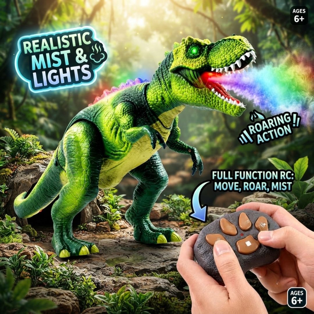 Remote Control Dinosaur Toy with Spray Mist