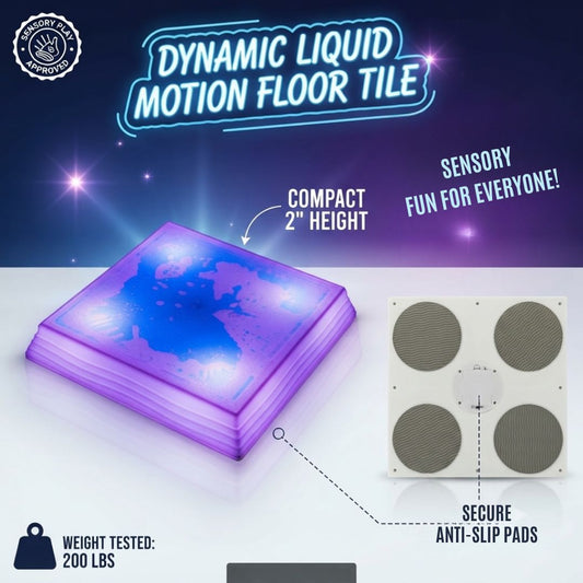 Sensory Interactive Liquid Motion Tiles- 12×12 Inch (3-Pack)