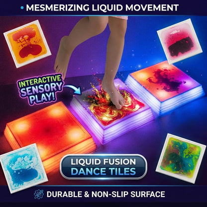 Sensory Interactive Liquid Motion Tiles- 12×12 Inch (3-Pack)