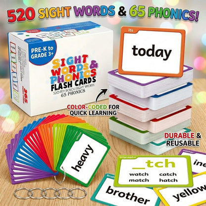 Sight Words & Phonics Flash Cards