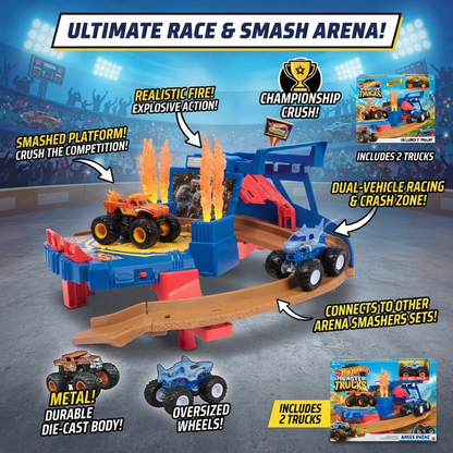 Supercharge Speedway Playset with 2 Monster Trucks
