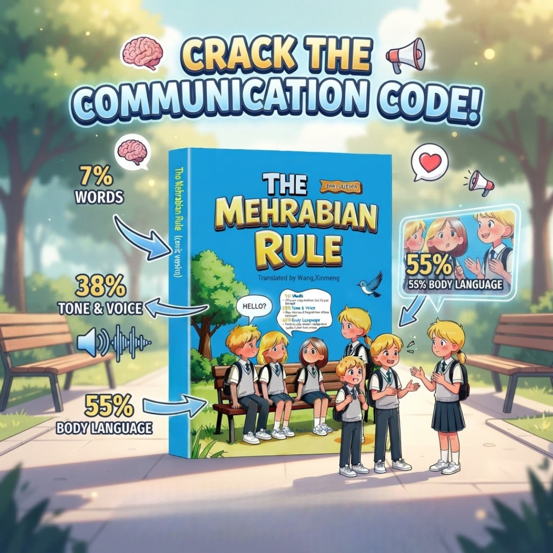 The Mehrabian Rule (Comic Version) – Body Language & Communication Skills Book for Kids & Teens