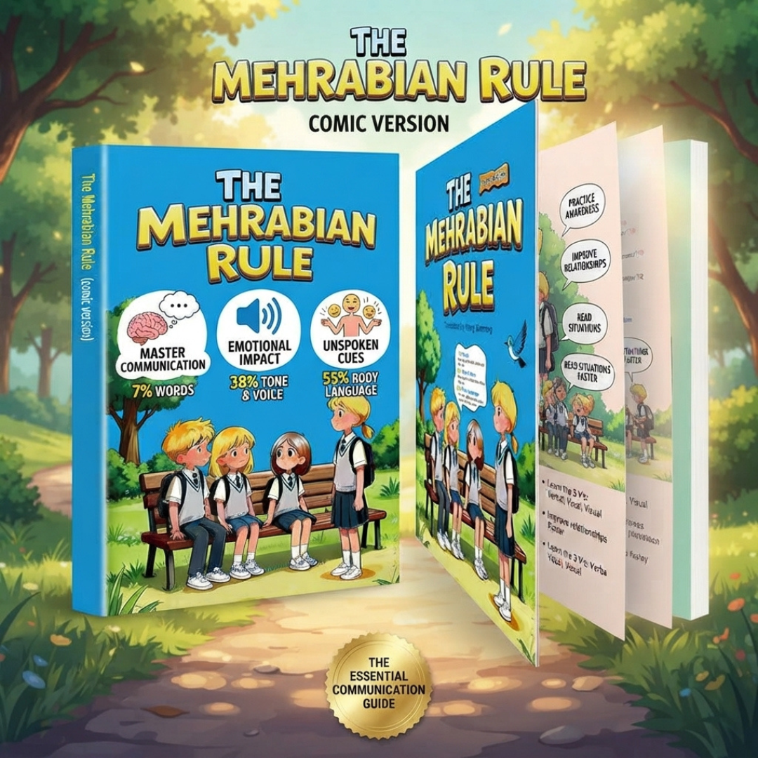 The Mehrabian Rule (Comic Version) – Body Language & Communication Skills Book for Kids & Teens