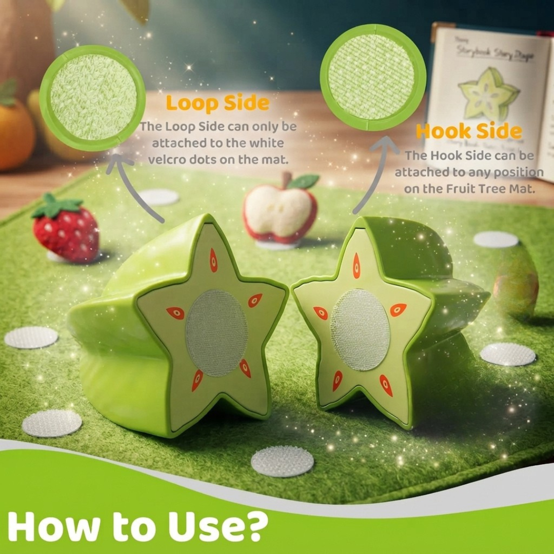 Toy Kitchen Food Playset with Cutting Fruits & Felt Tree Mat