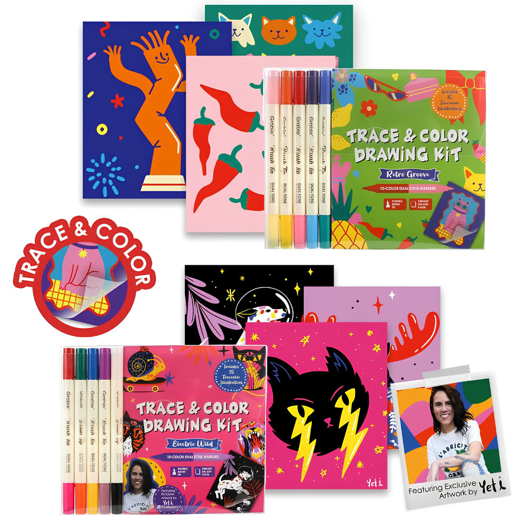 Trace & Color Drawing Supplies Kit