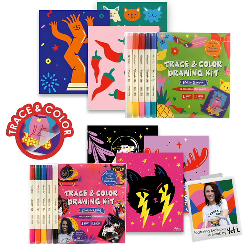 Trace & Color Drawing Supplies Kit