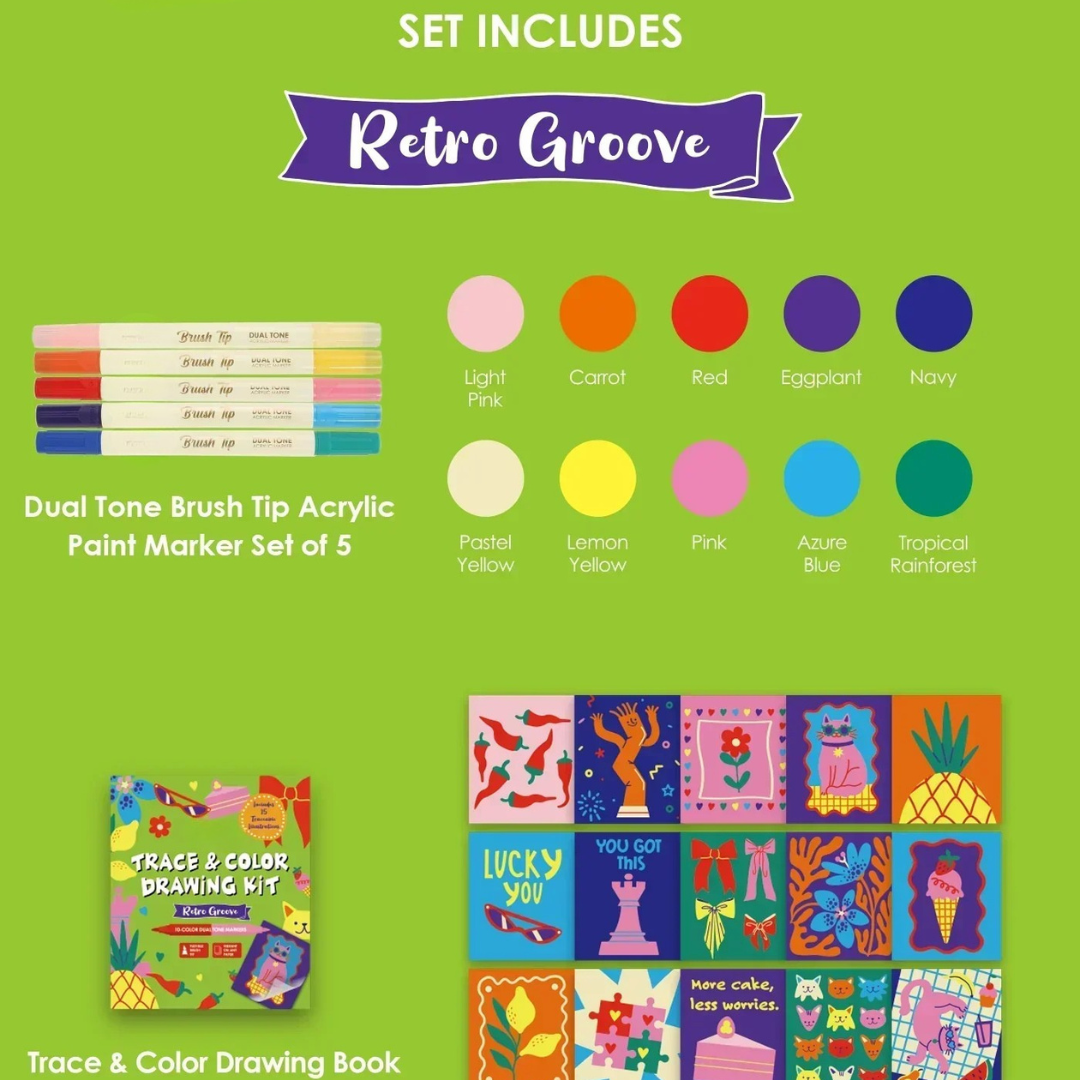 Trace & Color Drawing Supplies Kit