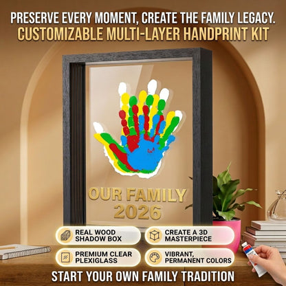 Wooden Transparent Handprint Frame Set