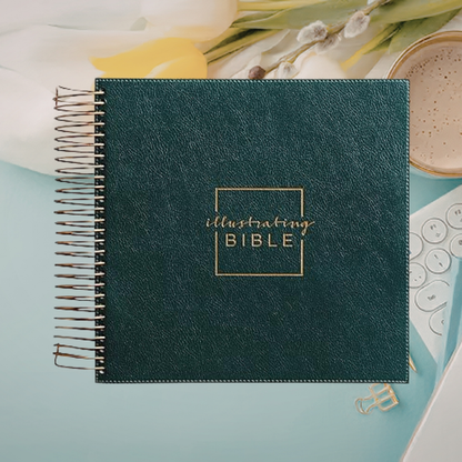 Illustrating Bible - Faux Leather, Rose Gold Spiral Bound