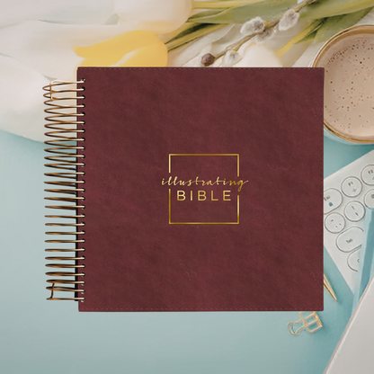 Illustrating Bible - Faux Leather, Rose Gold Spiral Bound