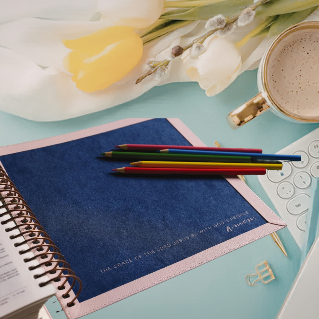 Illustrating Bible - Faux Leather, Rose Gold Spiral Bound