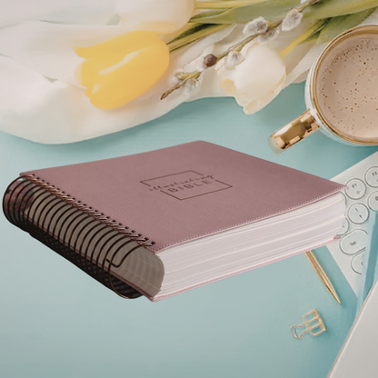 Illustrating Bible - Faux Leather, Rose Gold Spiral Bound