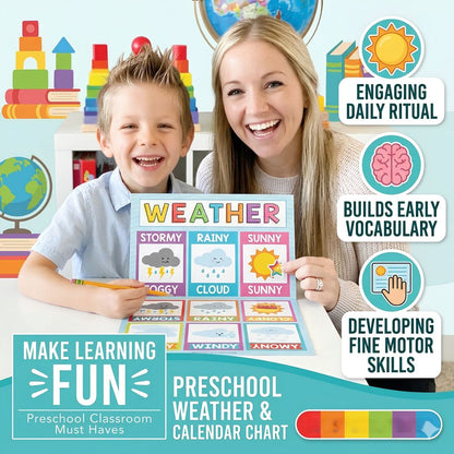 16-Colorful Preschool Educational Posters For Preschool and Kindergarten