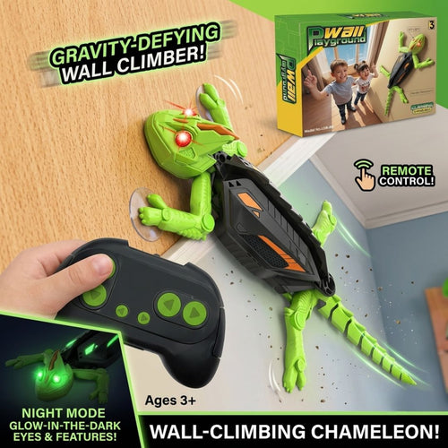 Wall Climbing RC Gecko with LED Eyes