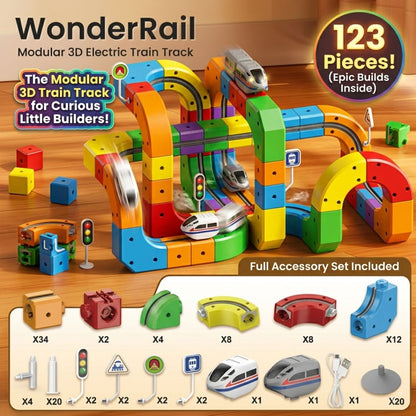 WonderRail™: The Modular 3D Train Track for Curious Little Builders