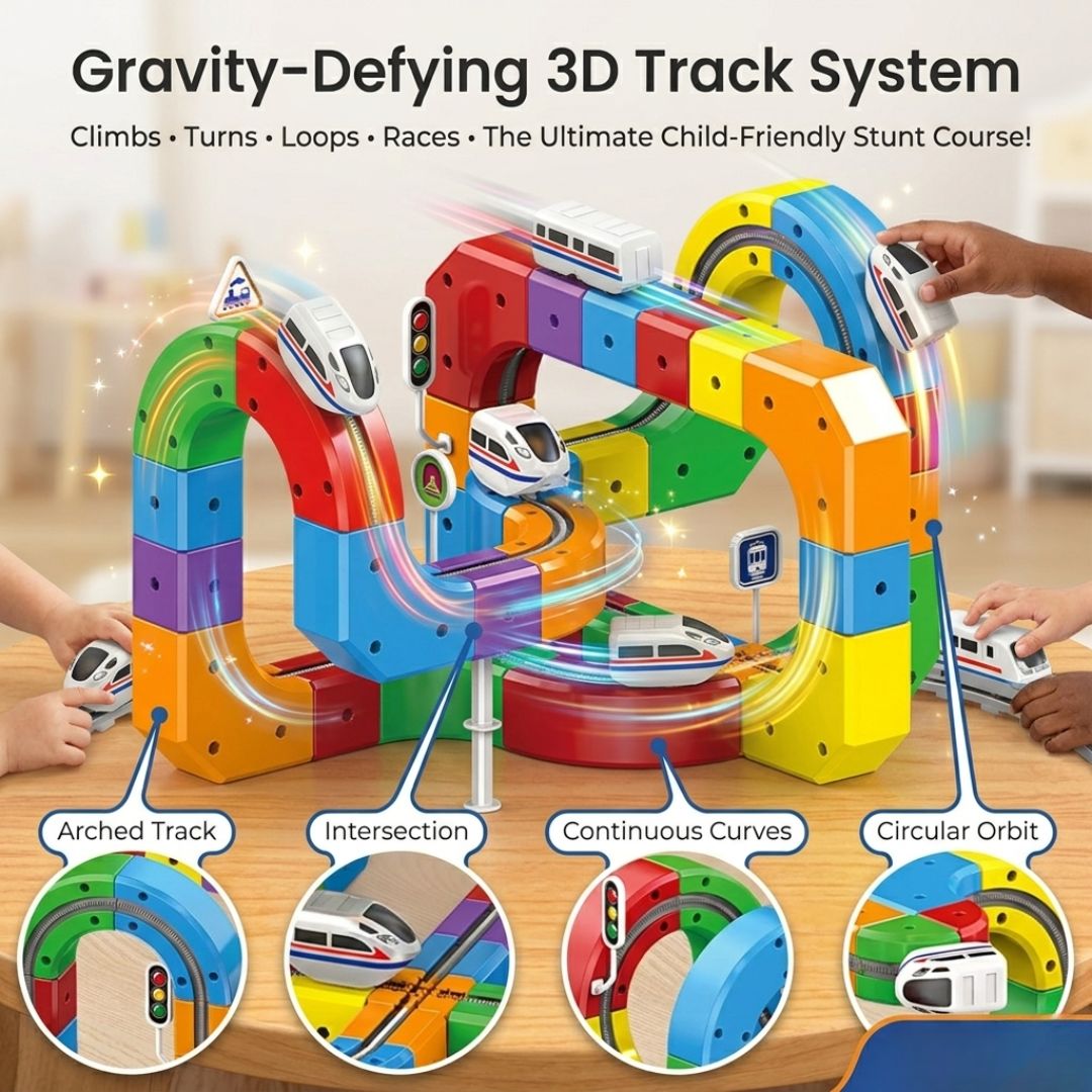 WonderRail™: The Modular 3D Train Track for Curious Little Builders